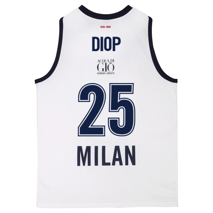 OLIMPIA MILANO CANOTTA REPLICA EUROLEGA BIANCA 25/26