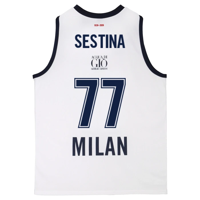 OLIMPIA MILANO CANOTTA REPLICA EUROLEGA BIANCA 25/26