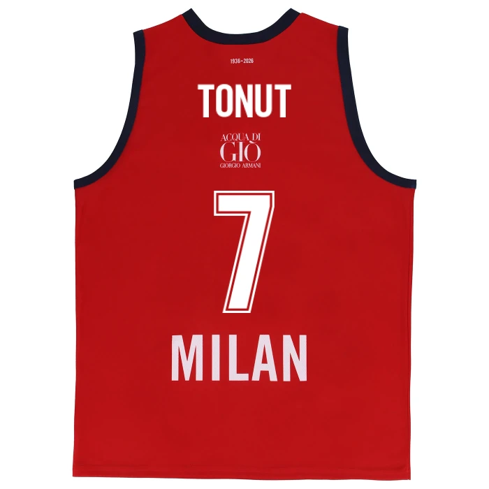 OLIMPIA MILANO CANOTTA REPLICA EUROLEGA ROSSA 25/26