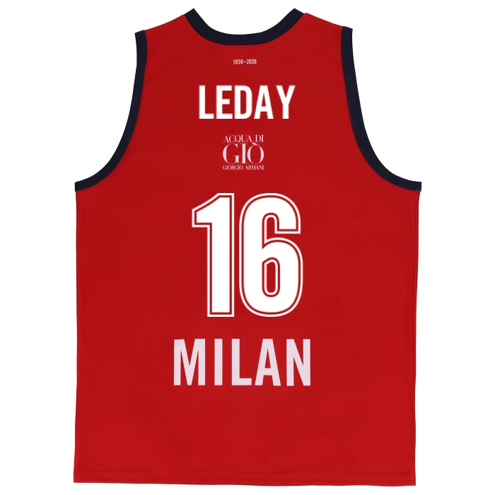 OLIMPIA MILANO CANOTTA REPLICA EUROLEGA ROSSA 25/26