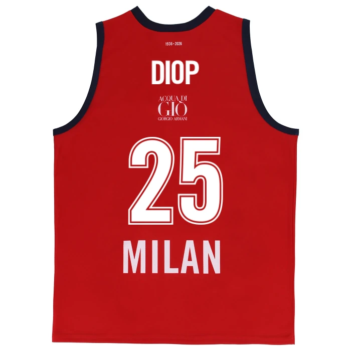 OLIMPIA MILANO CANOTTA REPLICA EUROLEGA ROSSA 25/26