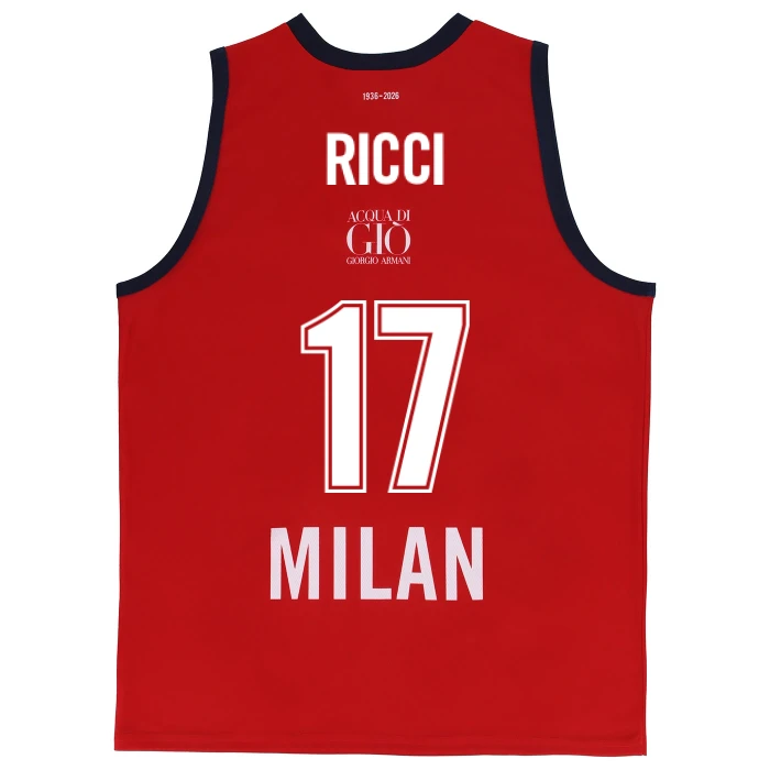 OLIMPIA MILANO CANOTTA REPLICA EUROLEGA ROSSA 25/26