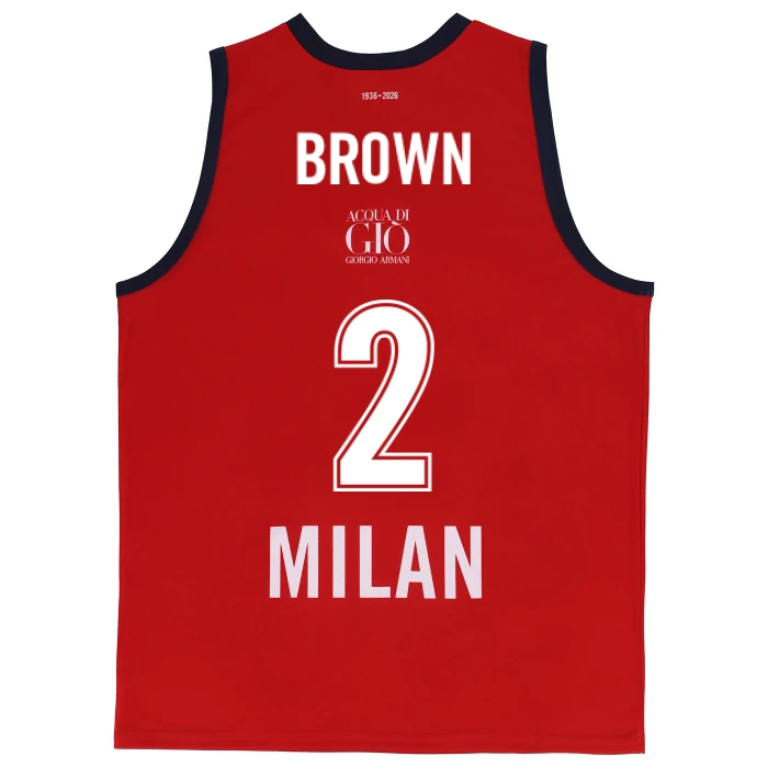 OLIMPIA MILANO CANOTTA REPLICA EUROLEGA ROSSA 25/26