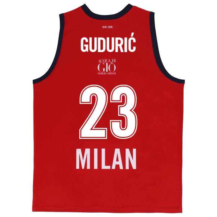 OLIMPIA MILANO CANOTTA REPLICA EUROLEGA ROSSA 25/26
