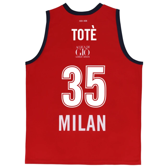 OLIMPIA MILANO CANOTTA REPLICA EUROLEGA ROSSA 25/26