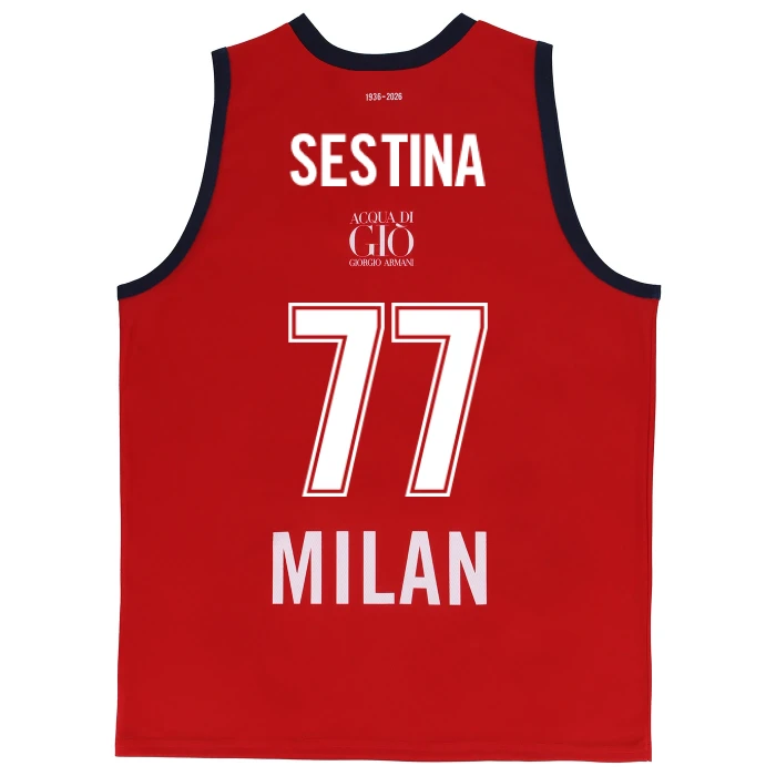 OLIMPIA MILANO CANOTTA REPLICA EUROLEGA ROSSA 25/26