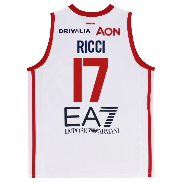 OLIMPIA MILANO CANOTTA REPLICA CAMPIONATO BIANCA 25/26 - BAMBINO