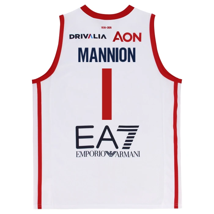 OLIMPIA MILANO CANOTTA REPLICA CAMPIONATO BIANCA 25/26 - BAMBINO