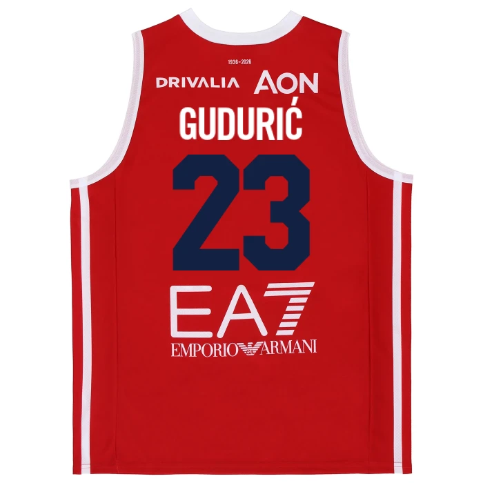 OLIMPIA MILANO CANOTTA REPLICA CAMPIONATO ROSSA 25/26 - BAMBINO