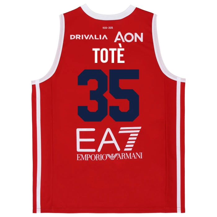 OLIMPIA MILANO CANOTTA REPLICA CAMPIONATO ROSSA 25/26 - BAMBINO