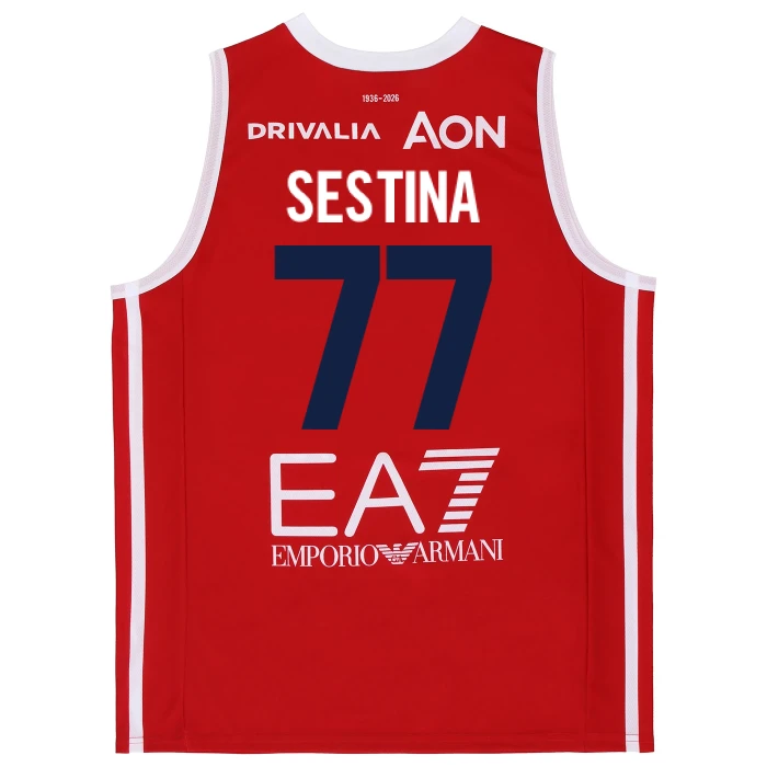 OLIMPIA MILANO CANOTTA REPLICA CAMPIONATO ROSSA 25/26 - BAMBINO