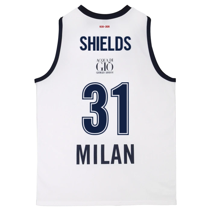 OLIMPIA MILANO CANOTTA REPLICA EUROLEGA BIANCA 25/26 - BAMBINO