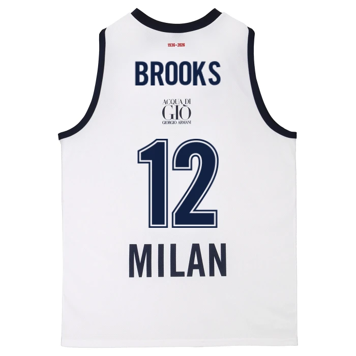 OLIMPIA MILANO CANOTTA REPLICA EUROLEGA BIANCA 25/26 - BAMBINO