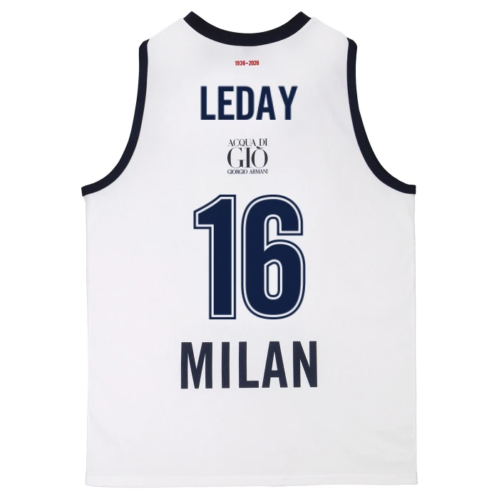 OLIMPIA MILANO CANOTTA REPLICA EUROLEGA BIANCA 25/26 - BAMBINO