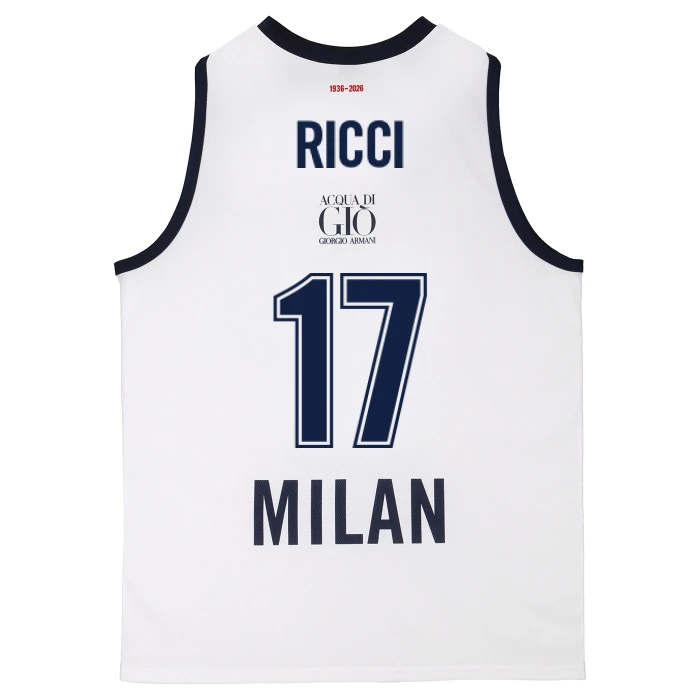 OLIMPIA MILANO CANOTTA REPLICA EUROLEGA BIANCA 25/26 - BAMBINO