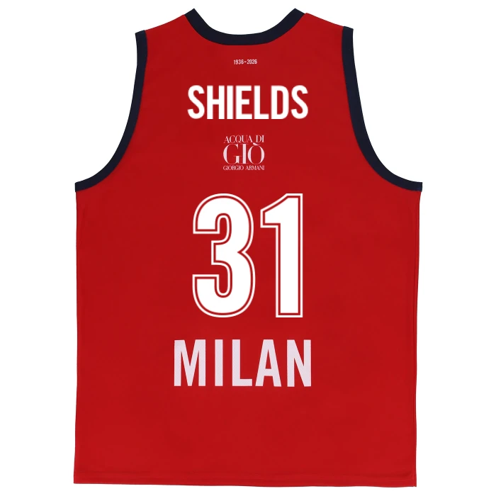 OLIMPIA MILANO CANOTTA REPLICA EUROLEGA ROSSA 25/26 - BAMBINO