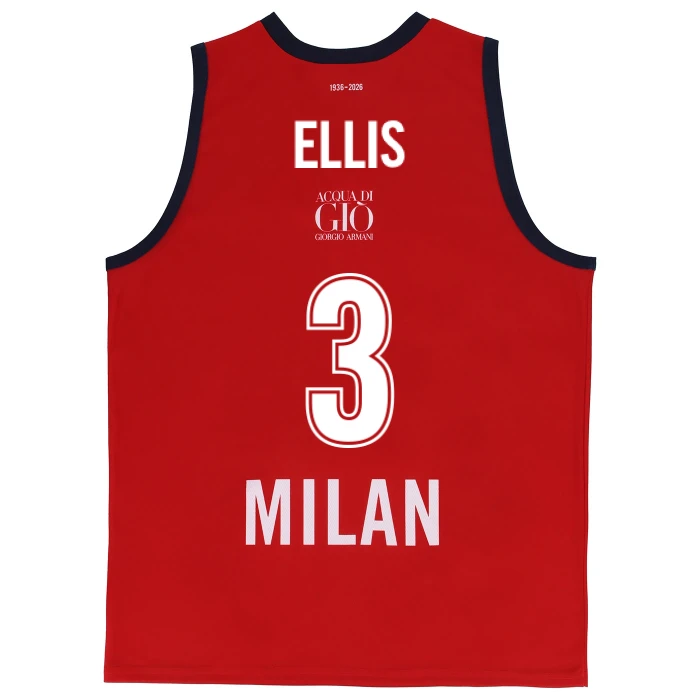 OLIMPIA MILANO CANOTTA REPLICA EUROLEGA ROSSA 25/26 - BAMBINO