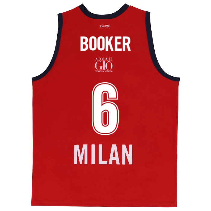OLIMPIA MILANO CANOTTA REPLICA EUROLEGA ROSSA 25/26 - BAMBINO