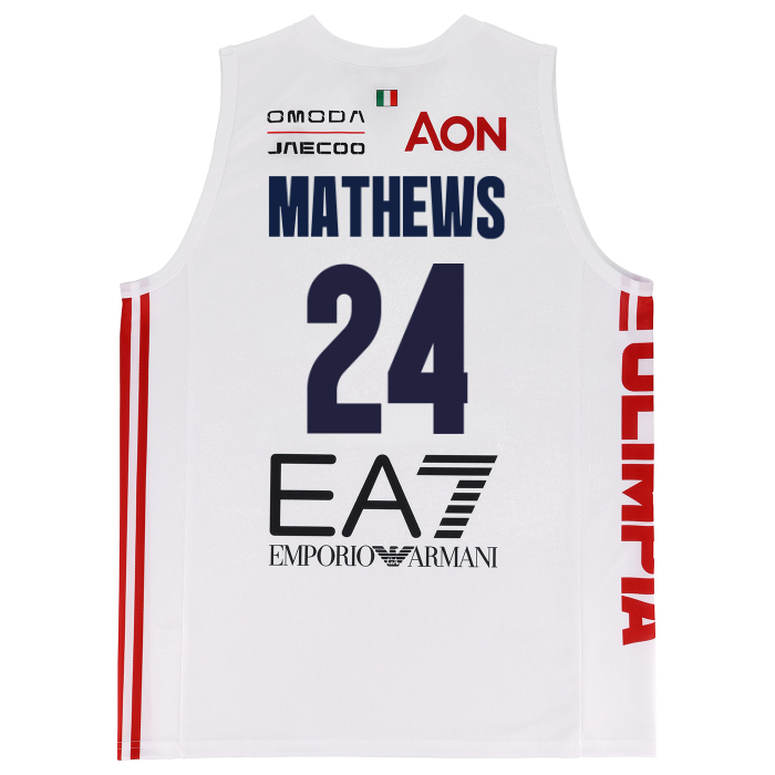 OLIMPIA MILANO CANOTTA REPLICA CAMPIONATO BIANCA 26/27