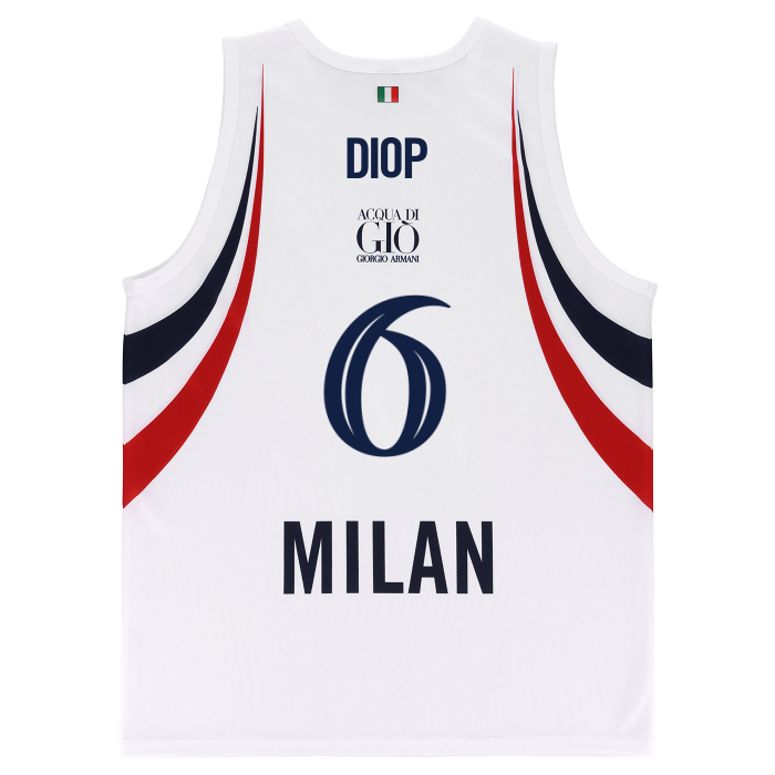 OLIMPIA MILANO CANOTTA REPLICA EUROLEGA BIANCA 26/27