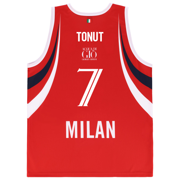 OLIMPIA MILANO CANOTTA REPLICA EUROLEGA ROSSA 26/27