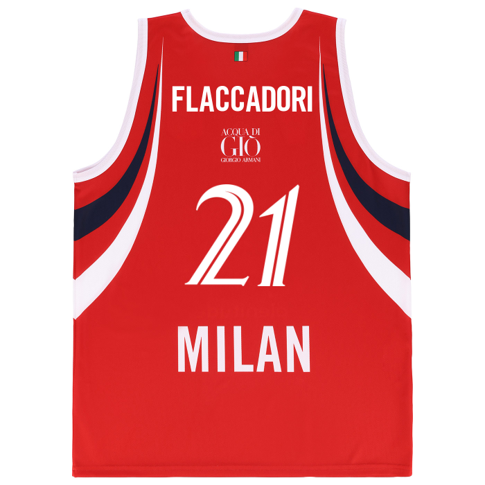 OLIMPIA MILANO CANOTTA REPLICA EUROLEGA ROSSA 26/27
