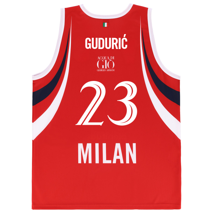 OLIMPIA MILANO CANOTTA REPLICA EUROLEGA ROSSA 26/27