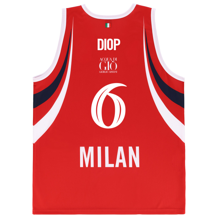 OLIMPIA MILANO CANOTTA REPLICA EUROLEGA ROSSA 26/27