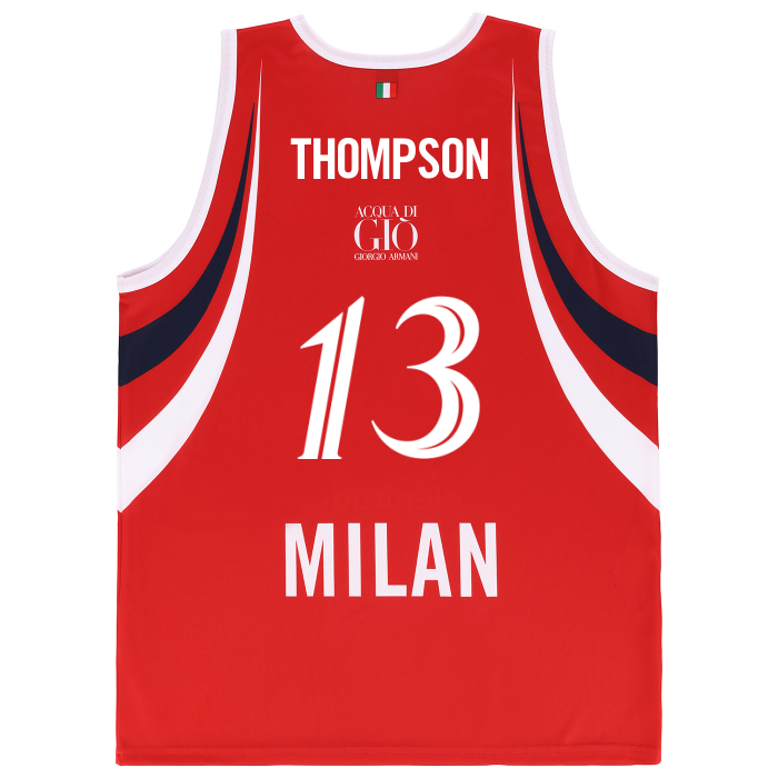 OLIMPIA MILANO CANOTTA REPLICA EUROLEGA ROSSA 26/27