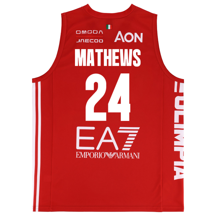 OLIMPIA MILANO CANOTTA REPLICA CAMPIONATO ROSSA 26/27 - BAMBINO