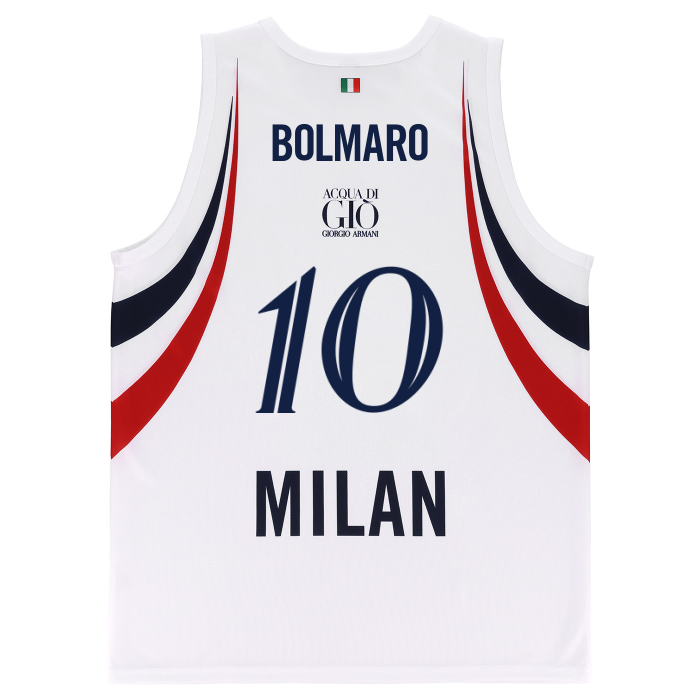 OLIMPIA MILANO CANOTTA REPLICA EUROLEGA BIANCA 26/27 - BAMBINO