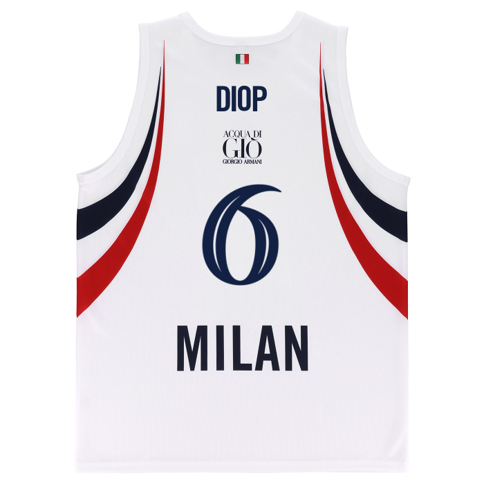 OLIMPIA MILANO CANOTTA REPLICA EUROLEGA BIANCA 26/27 - BAMBINO