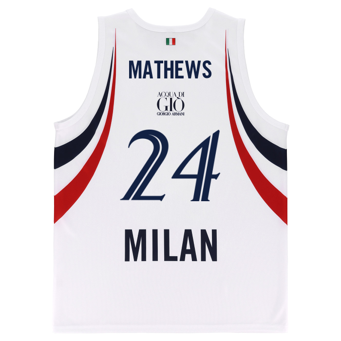 OLIMPIA MILANO CANOTTA REPLICA EUROLEGA BIANCA 26/27 - BAMBINO