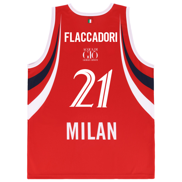 OLIMPIA MILANO CANOTTA REPLICA EUROLEGA ROSSA 26/27 - BAMBINO