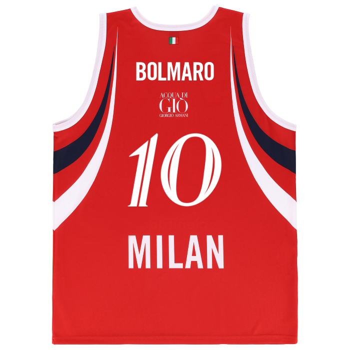 OLIMPIA MILANO CANOTTA REPLICA EUROLEGA ROSSA 26/27 - BAMBINO