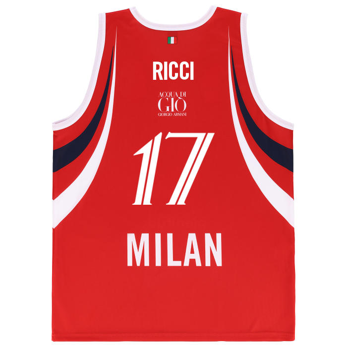 OLIMPIA MILANO CANOTTA REPLICA EUROLEGA ROSSA 26/27 - BAMBINO