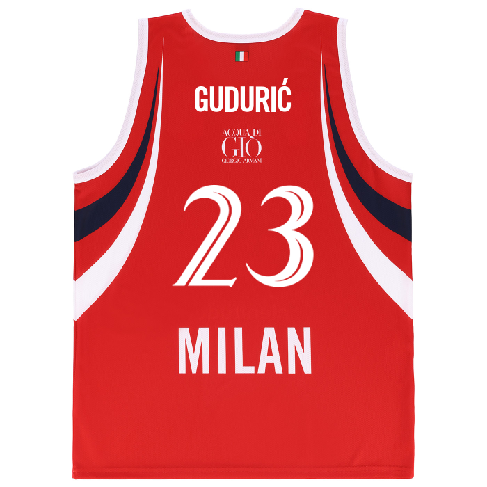 OLIMPIA MILANO CANOTTA REPLICA EUROLEGA ROSSA 26/27 - BAMBINO