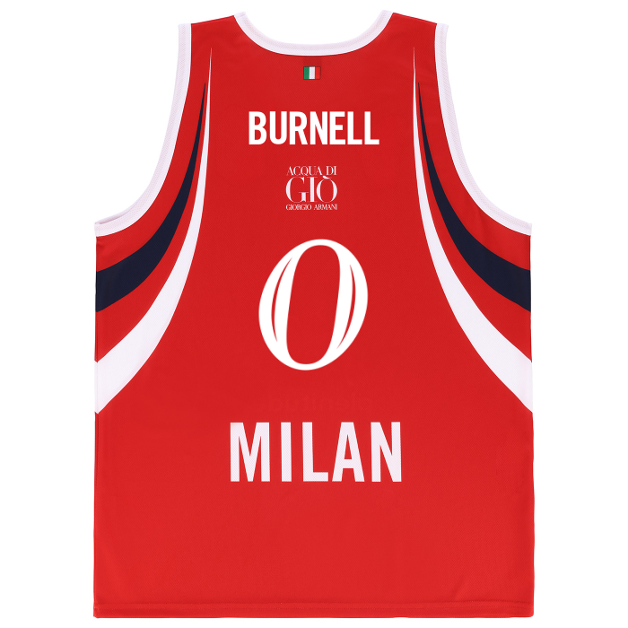 OLIMPIA MILANO CANOTTA REPLICA EUROLEGA ROSSA 26/27 - BAMBINO