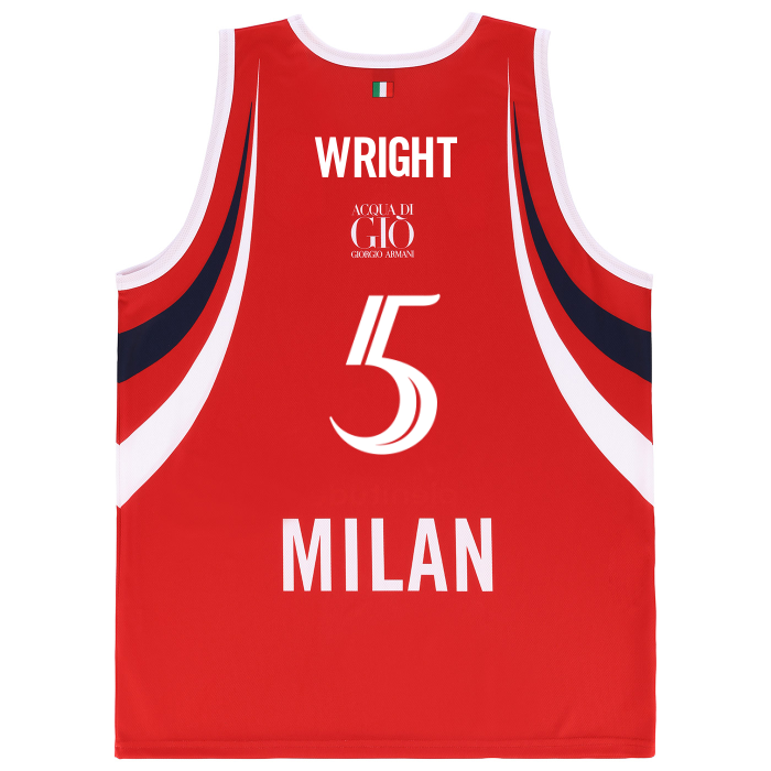 OLIMPIA MILANO CANOTTA REPLICA EUROLEGA ROSSA 26/27 - BAMBINO