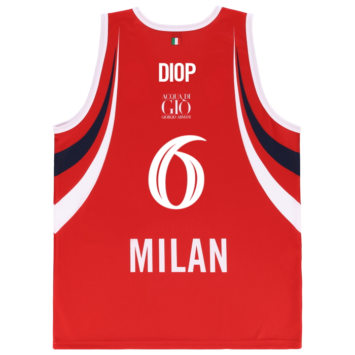 OLIMPIA MILANO CANOTTA REPLICA EUROLEGA ROSSA 26/27 - BAMBINO
