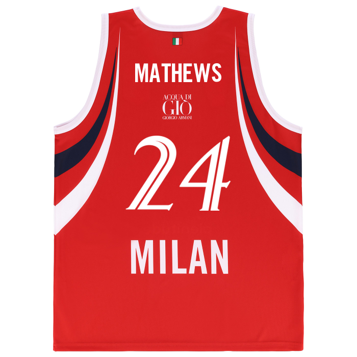 OLIMPIA MILANO CANOTTA REPLICA EUROLEGA ROSSA 26/27 - BAMBINO
