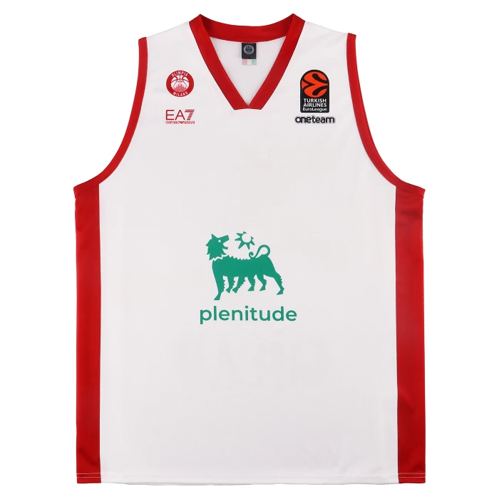 OLIMPIA MILANO CANOTTA REPLICA EUROLEGA BIANCA 23/24 - BAMBINO