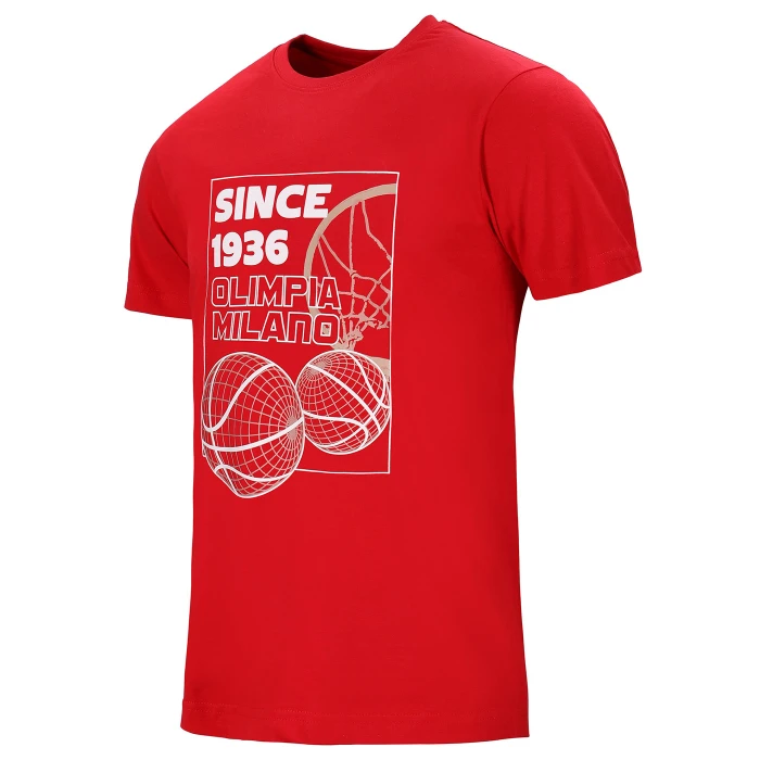 OLIMPIA MILANO T-SHIRT SINCE 1936 ROSSA