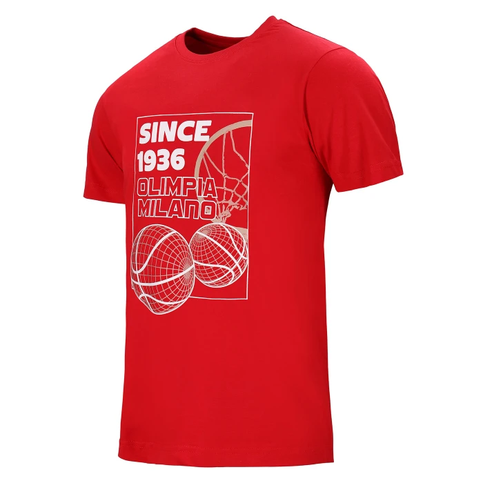 OLIMPIA MILANO T-SHIRT SINCE 1936 ROSSA - BAMBINO