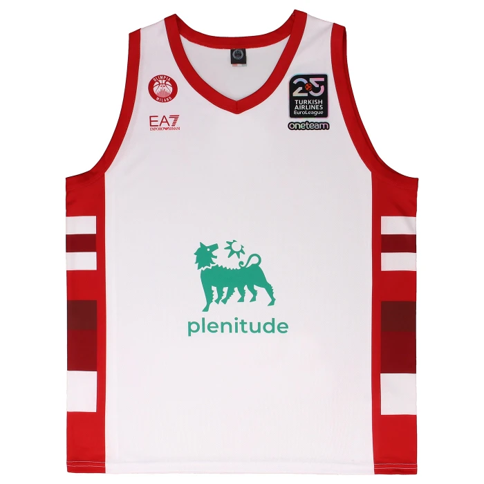 OLIMPIA MILANO CANOTTA REPLICA EUROLEGA BIANCA RETRO