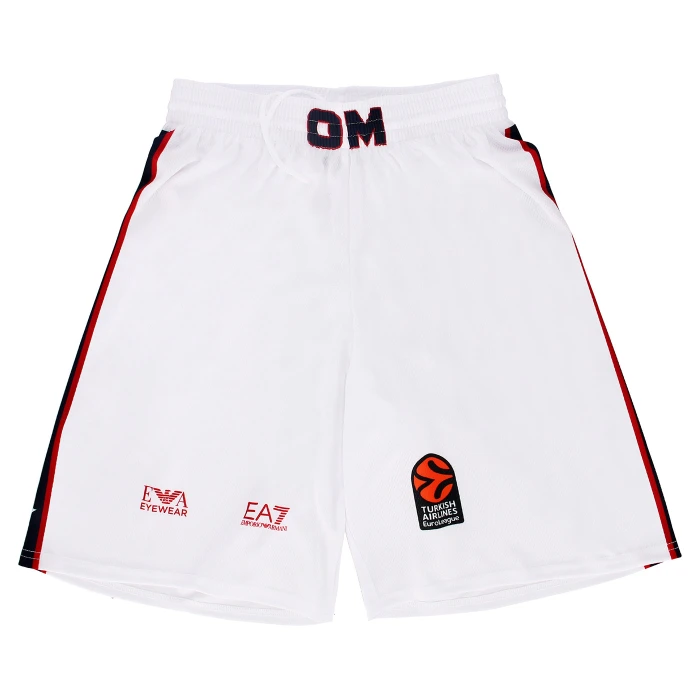 OLIMPIA MILANO PANTALONCINI REPLICA EUROLEGA BIANCHI 24/25