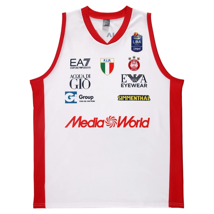 OLIMPIA MILANO CANOTTA REPLICA CAMPIONATO BIANCA 24/25 - BAMBINO