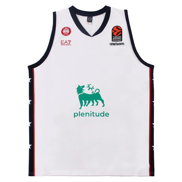 OLIMPIA MILANO CANOTTA REPLICA EUROLEGA BIANCA 24/25 - BAMBINO
