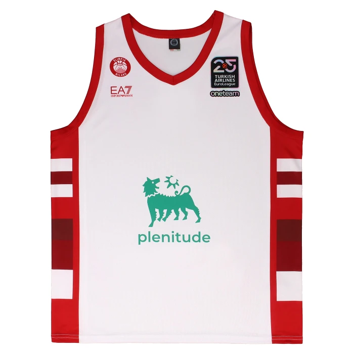 OLIMPIA MILANO CANOTTA REPLICA EUROLEGA BIANCA RETRO - BAMBINO