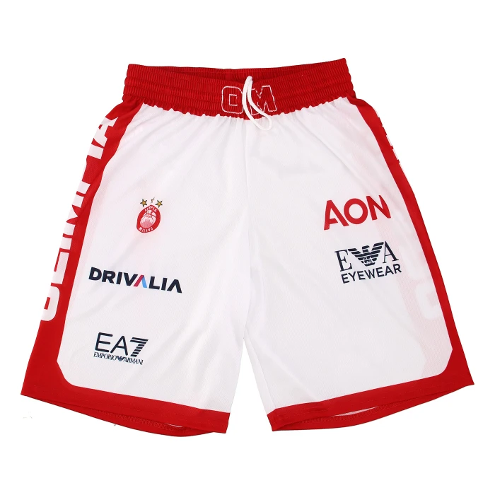 OLIMPIA MILANO PANTALONCINI REPLICA CAMPIONATO BIANCHI 24/25 - BAMBINO